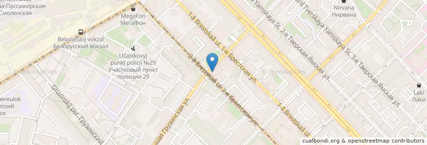 Mapa de ubicacion de Корнер Бургер en Rusia, Distrito Federal Central, Москва, Distrito Administrativo Central, Тверской Район.