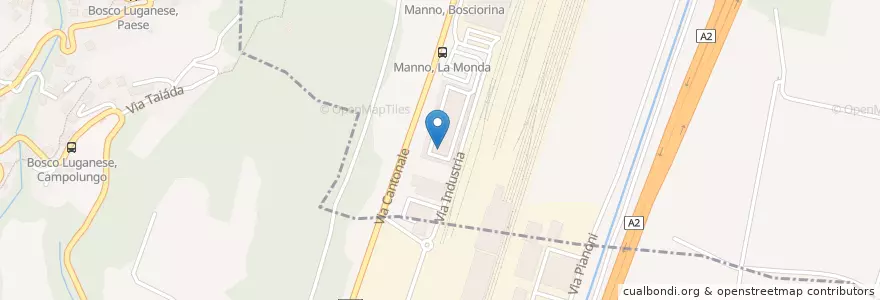 Mapa de ubicacion de Parcheggio SUPSI en Svizzera, Ticino, Distretto Di Lugano, Circolo D'Agno, Manno, Bioggio.