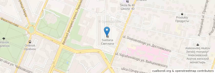 Mapa de ubicacion de Светлана en ロシア, 中央連邦管区, Воронежская Область, Городской Округ Воронеж.