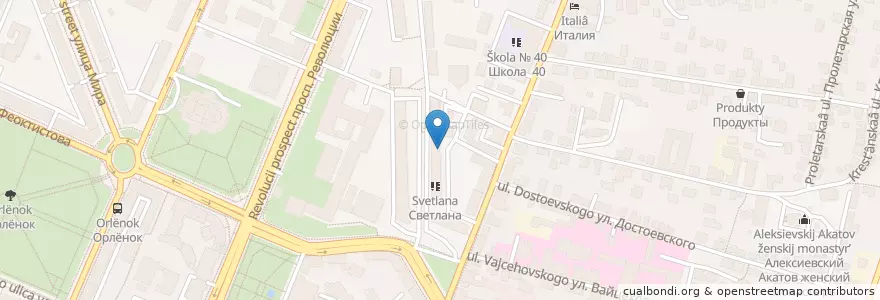 Mapa de ubicacion de Участковый пункт полиции №28 en Russland, Föderationskreis Zentralrussland, Oblast Woronesch, Городской Округ Воронеж.