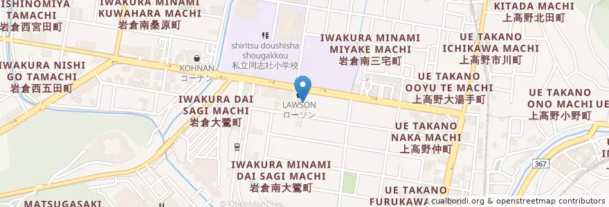 Mapa de ubicacion de ダックス en Japón, Prefectura De Kioto, Kioto, 左京区.