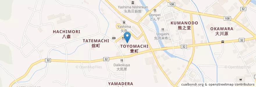 Mapa de ubicacion de 秋田しんせい en 日本, 秋田県, 由利本荘市.