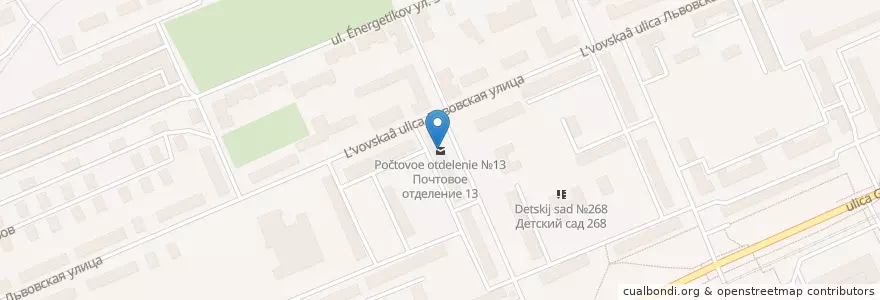 Mapa de ubicacion de Почтовое отделение №13 en ロシア, シベリア連邦管区, クラスノヤルスク地方, クラスノヤルスク管区.
