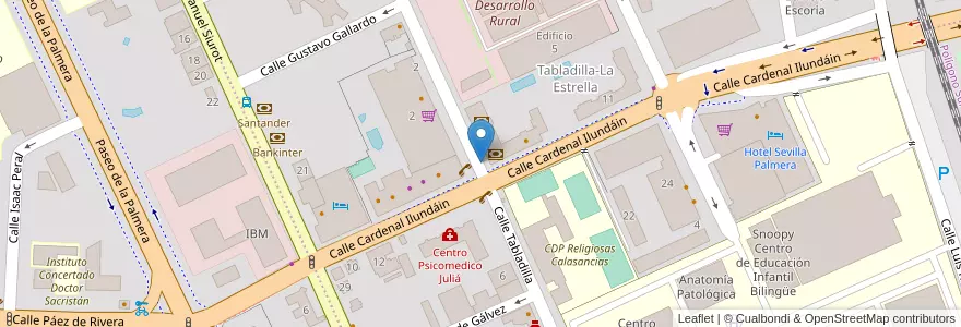 Mapa de ubicacion de 131 Calle Tabladilla en Spanien, Andalusien, Sevilla, Sevilla.