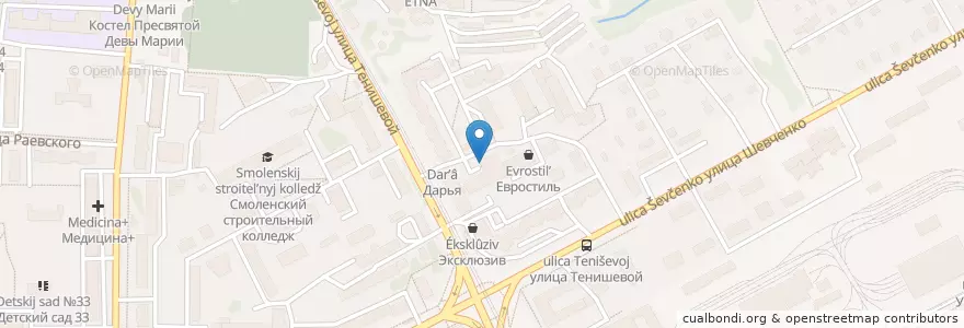 Mapa de ubicacion de Сбербанк en Rusia, Distrito Federal Central, Óblast De Smolensk, Смоленский Район, Городской Округ Смоленск.