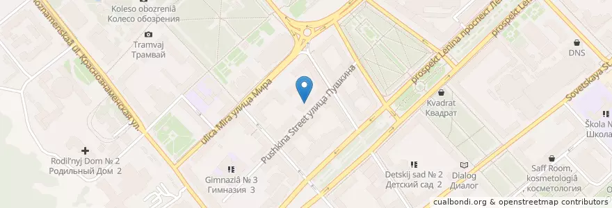 Mapa de ubicacion de Детская Музыкальная школа № 1 en Russie, District Fédéral Du Sud, Oblast De Volgograd, Городской Округ Волгоград.