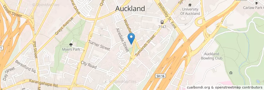 Mapa de ubicacion de Taste Cafe en Nouvelle-Zélande, Auckland, Waitematā.
