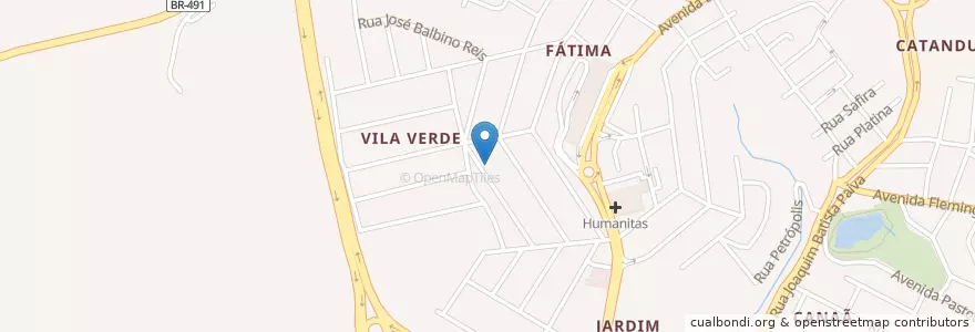 Mapa de ubicacion de Congregação Cristã no Brasil - Vila Verde en Brasil, Região Sudeste, Minas Gerais, Região Geográfica Intermediária De Varginha, Microrregião Varginha, Varginha.