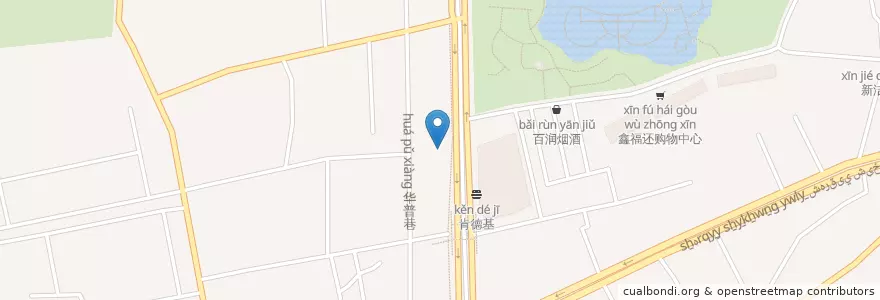 Mapa de ubicacion de 加油站 en China, Xinjiang, 乌鲁木齐市 / Ürümqi / ئۈرۈمچى, 水磨沟区 بۇلاقتاغ رايونى, 南湖南路街道.