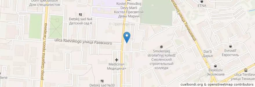 Mapa de ubicacion de MoneyGram en Rusia, Distrito Federal Central, Óblast De Smolensk, Смоленский Район, Городской Округ Смоленск.