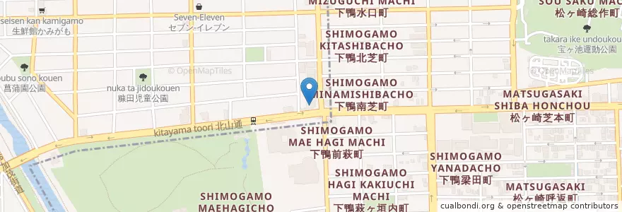 Mapa de ubicacion de ロイヤルホスト en Jepun, 京都府, 京都市, 左京区.