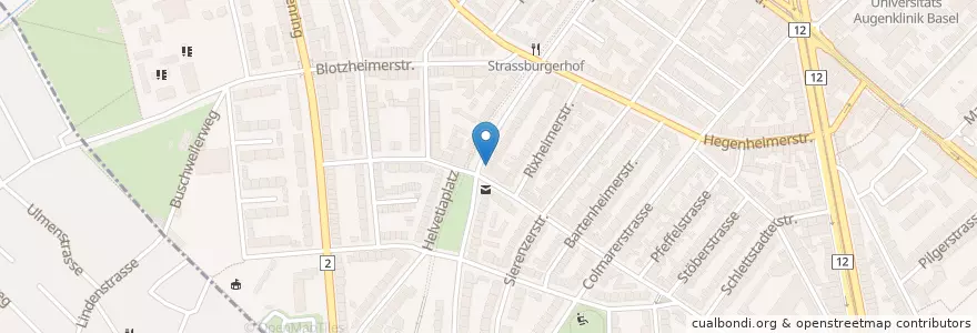 Mapa de ubicacion de Cafe Helvetia en Switzerland, Basel-Stadt, Basel.