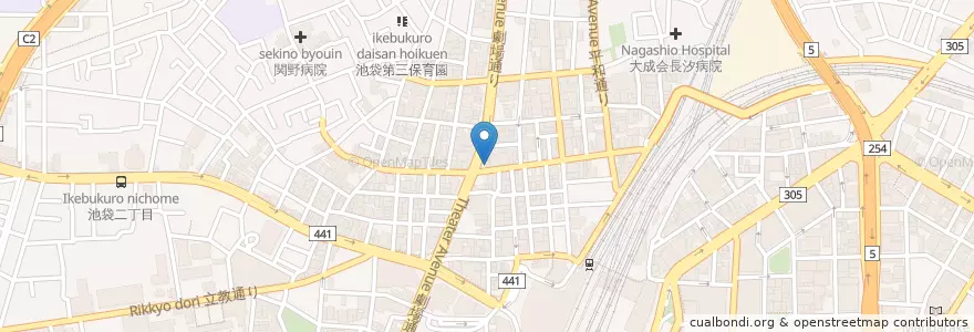 Mapa de ubicacion de モリバコーヒー en Japon, Tokyo, 豊島区.