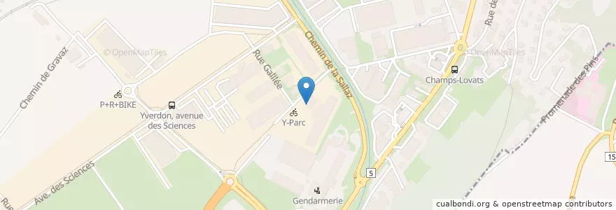 Mapa de ubicacion de Restaurant Y-Parc en Svizzera, Vaud, District Du Jura-Nord Vaudois, Yverdon-Les-Bains.