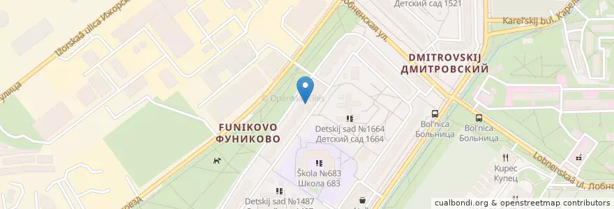 Mapa de ubicacion de Сбербанк en Rusland, Centraal Federaal District, Moskou, Северный Административный Округ, Дмитровский Район.
