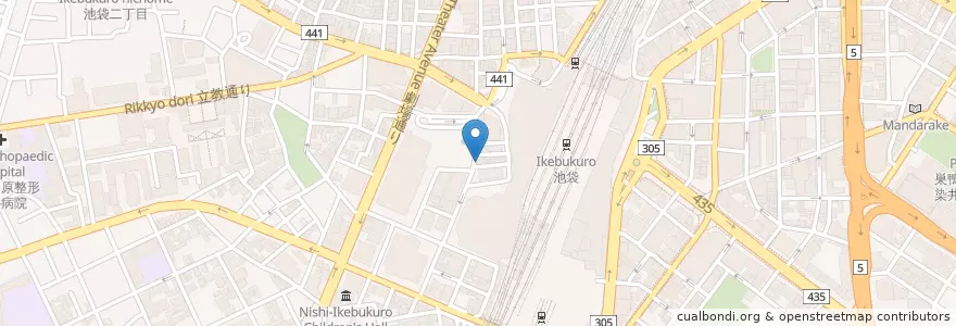 Mapa de ubicacion de HUB en Jepun, 東京都, 豊島区.