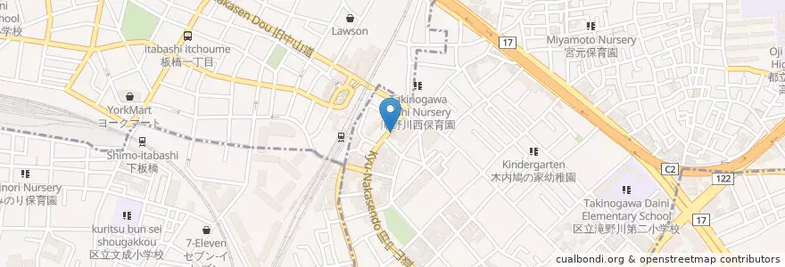 Mapa de ubicacion de 同心房 en Japan, 東京都, 北区.