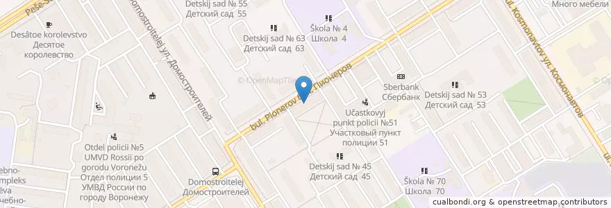 Mapa de ubicacion de Картинки en Russia, Distretto Federale Centrale, Oblast' Di Voronež, Городской Округ Воронеж.