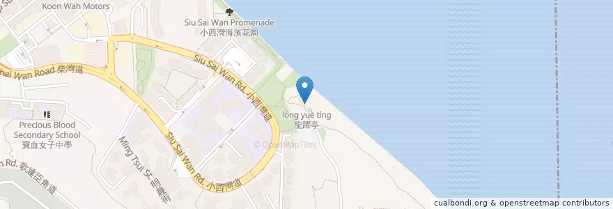 Mapa de ubicacion de 龍躍亭 en 중국, 광둥성, 홍콩, 홍콩섬, 신제, 東區 Eastern District.