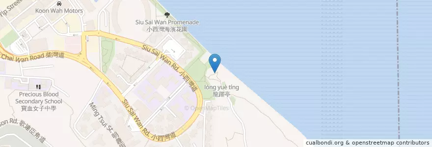 Mapa de ubicacion de 南海觀音廟 en 중국, 광둥성, 홍콩, 홍콩섬, 신제, 東區 Eastern District.