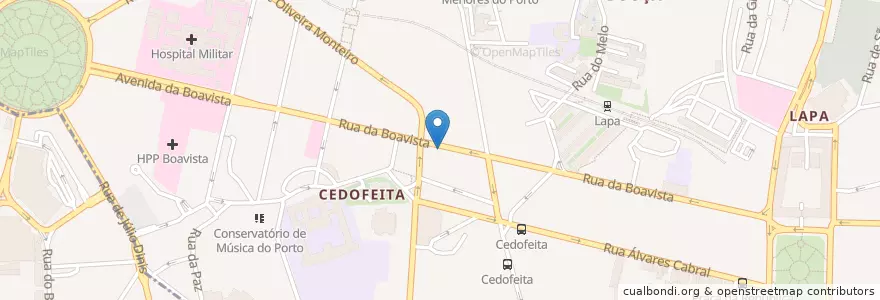 Mapa de ubicacion de Farmácia Boavista en البرتغال, المنطقة الشمالية (البرتغال), Área Metropolitana Do Porto, بورتو, بورتو, Cedofeita, Santo Ildefonso, Sé, Miragaia, São Nicolau E Vitória.