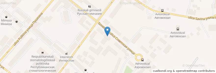 Mapa de ubicacion de Севергазбанк en Rusia, Северо-Западный Федеральный Округ, Komi, Городской Округ Сыктывкар.