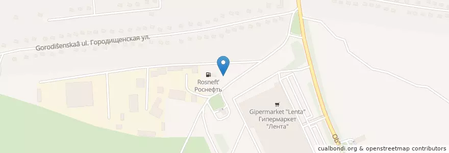 Mapa de ubicacion de Роснефть en Rusia, Distrito Federal Central, Óblast De Briansk, Брянский Район, Городской Округ Брянск.