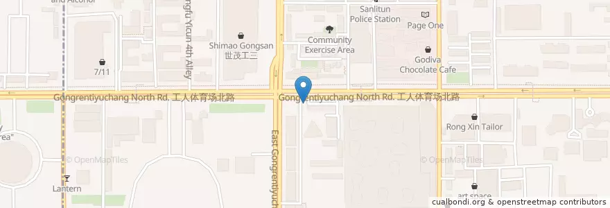 Mapa de ubicacion de The Den en China, Peking, Hebei, 朝阳区 / Chaoyang.