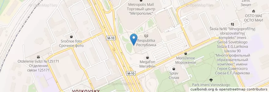 Mapa de ubicacion de Райффайзен en Russie, District Fédéral Central, Moscou, Северный Административный Округ, Войковский Район.