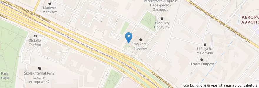 Mapa de ubicacion de Уралсиб en ロシア, 中央連邦管区, モスクワ, Северный Административный Округ, Район Аэропорт.