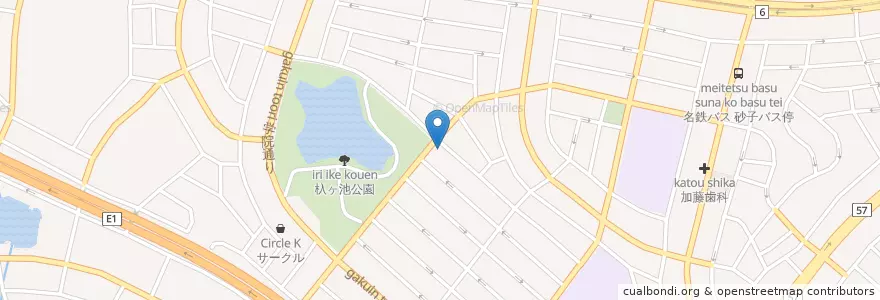 Mapa de ubicacion de 杁ケ池歯科医院 en Japan, Präfektur Aichi, 長久手市.
