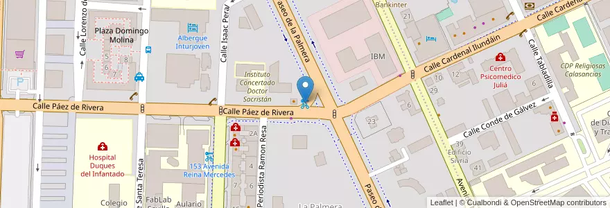 Mapa de ubicacion de 132 Calle Paez de Rivera en İspanya, Andalucía, Sevilla, Sevilla.