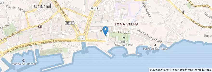 Mapa de ubicacion de Almirante Reis en Portugal, Funchal (Santa Maria Maior).
