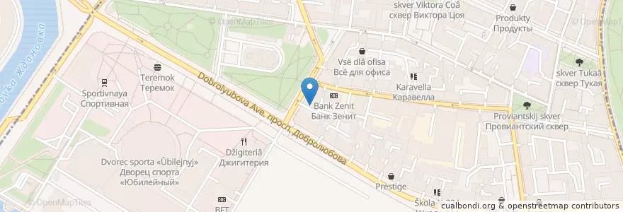 Mapa de ubicacion de Инвитро en Russia, Northwestern Federal District, Leningrad Oblast, Saint Petersburg, Petrogradsky District, Введенский Округ.