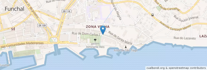 Mapa de ubicacion de A Muralha en Portogallo, Funchal (Santa Maria Maior).