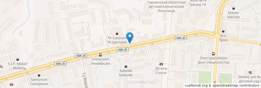 Mapa de ubicacion de Цыплята-гриль en Russie, District Fédéral Central, Oblast De Smolensk, Смоленский Район, Городской Округ Смоленск.