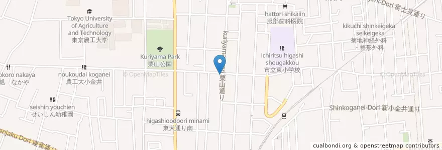 Mapa de ubicacion de 田中整形外科 en 日本, 東京都, 小金井市.