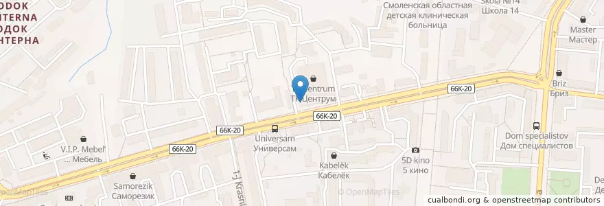 Mapa de ubicacion de Смоленский банк en Russie, District Fédéral Central, Oblast De Smolensk, Смоленский Район, Городской Округ Смоленск.