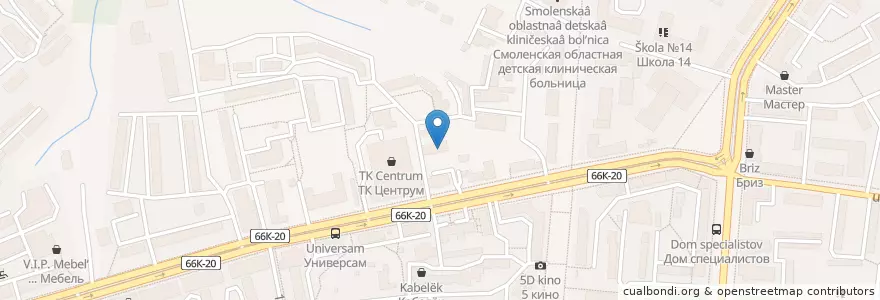 Mapa de ubicacion de У сосны en Rusia, Distrito Federal Central, Óblast De Smolensk, Смоленский Район, Городской Округ Смоленск.