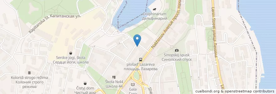 Mapa de ubicacion de Buonissimo en 俄罗斯/俄羅斯, 南部联邦管区, 塞瓦斯托波尔, 塞瓦斯托波尔, Ленинский Район, Ленинский Округ.