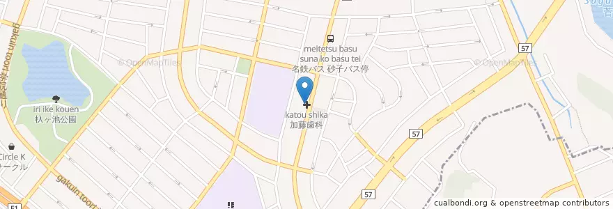 Mapa de ubicacion de 加藤歯科 en 日本, 愛知県, 長久手市.