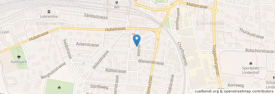 Mapa de ubicacion de Cross d'Or en İsviçre, Sankt Gallen, Wahlkreis Wil, Wil (Sg).