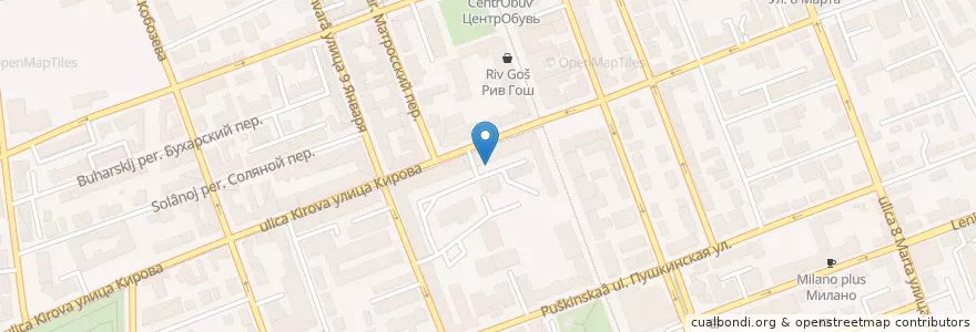 Mapa de ubicacion de Комильфо en Rusia, Приволжский Федеральный Округ, Оренбургская Область, Городской Округ Оренбург.
