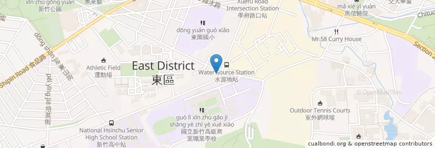 Mapa de ubicacion de 璽子牛肉麵 en Tayvan, 臺灣省, Hsinchu, 東區.