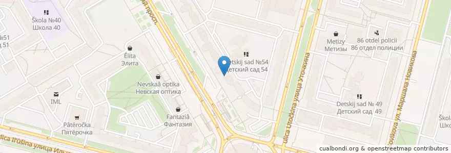 Mapa de ubicacion de Озерки en Russland, Föderationskreis Nordwest, Oblast Leningrad, Sankt Petersburg, Приморский Район, Округ Озеро Долгое.