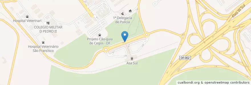 Mapa de ubicacion de Terminal Asa Sul en ブラジル, Região Integrada De Desenvolvimento Do Distrito Federal E Entorno, 中西部地域, 連邦直轄区, Região Geográfica Intermediária Do Distrito Federal, Região Geográfica Imediata Do Distrito Federal, ブラジリア.