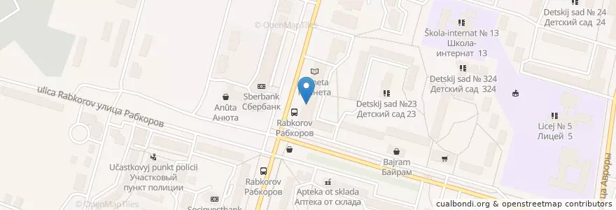 Mapa de ubicacion de Детская поликлиника №2 Отделение №3 en Russia, Circondario Federale Del Volga, Baschiria, Городской Округ Уфа.