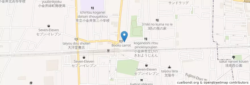 Mapa de ubicacion de Ramen EfuEfu（閉店） en Giappone, Tokyo, 小金井市.