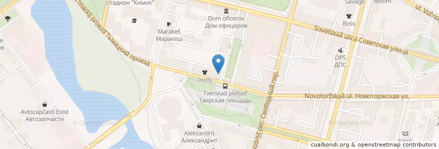 Mapa de ubicacion de Кафетерий en Rusia, Distrito Federal Central, Óblast De Tver, Городской Округ Тверь, Калининский Район.