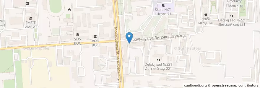 Mapa de ubicacion de Газпромбанк en روسيا, منطقة فيدرالية جنوبية, منطقة كراسنودار, Городской Округ Краснодар.